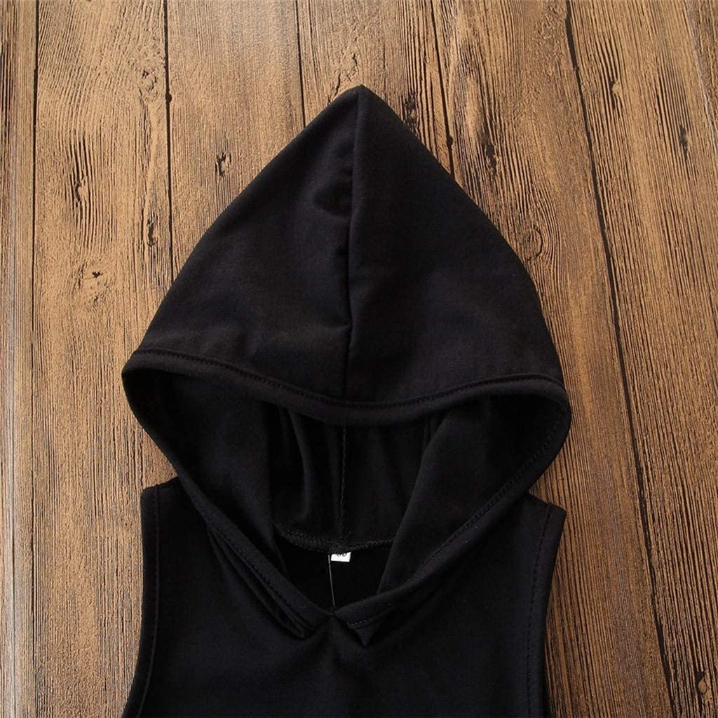 2PCS Toddler Kids Baby Boy Sleeveless Hooded Clothes T-shirt Tops Camo Pants Outfits - Image 5